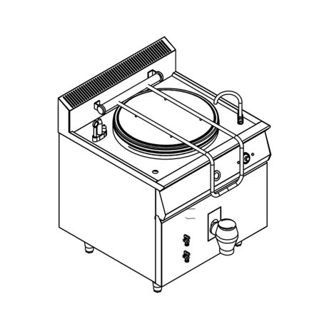gas boiling pan